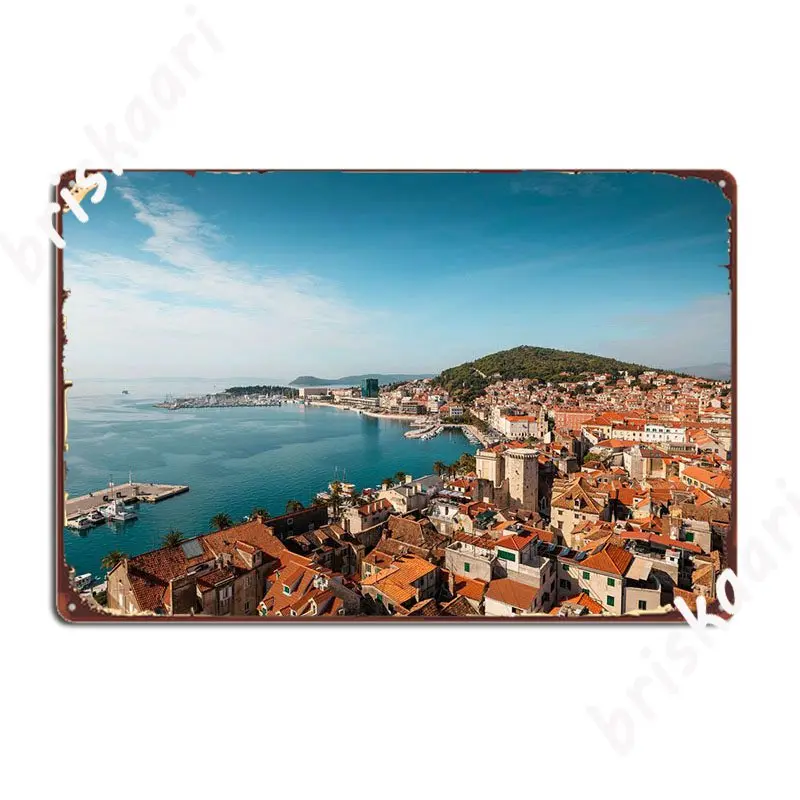 Split Croatia Europe City Metal Sign Plaques Party Wall Mural Design Tin Sign Poster