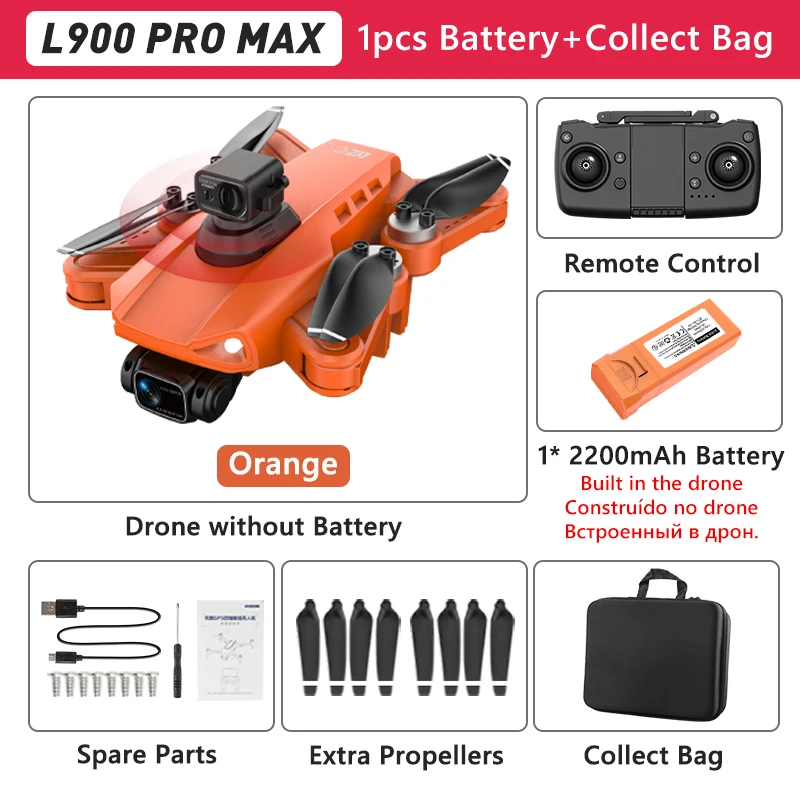 L900 Pro SE MAX GPS Drone 4K Professioneel Met Camera WIFI 360 Obstakel vermijden FPV Borstelloze Motor RC Quadcopter Mini Drone