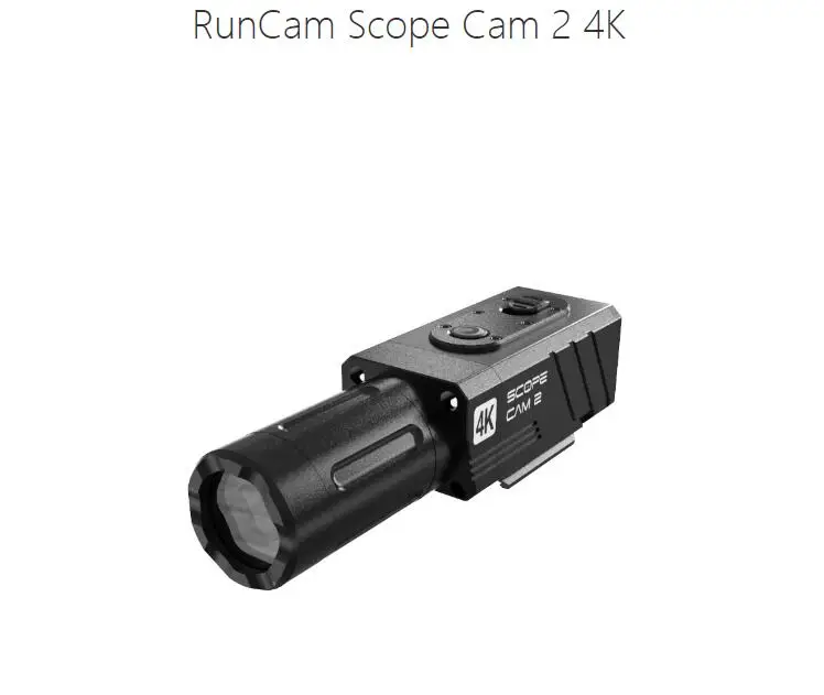 RunCam Scope Cam 2 4K SCOPECAM2-4K-L40 Aluminium housing IP64 Waterproof 4XDigital Zoom 30fps Airsoft Tactical Paintball Hunting