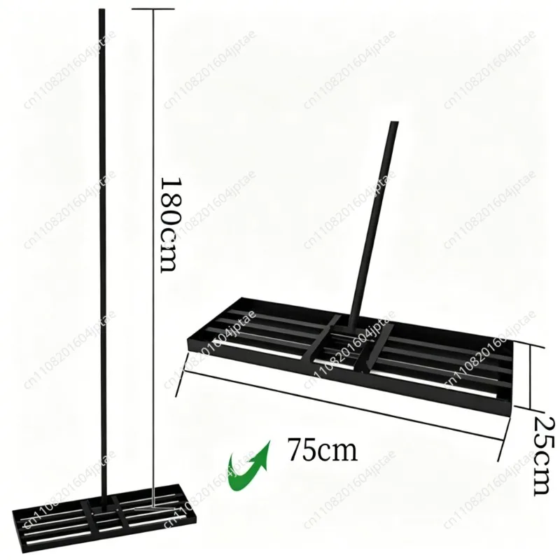 Lawn leveling rake, soil fertilizer, garden farm, vegetable stand, push and pull floor leveler, gravel, sand spreading