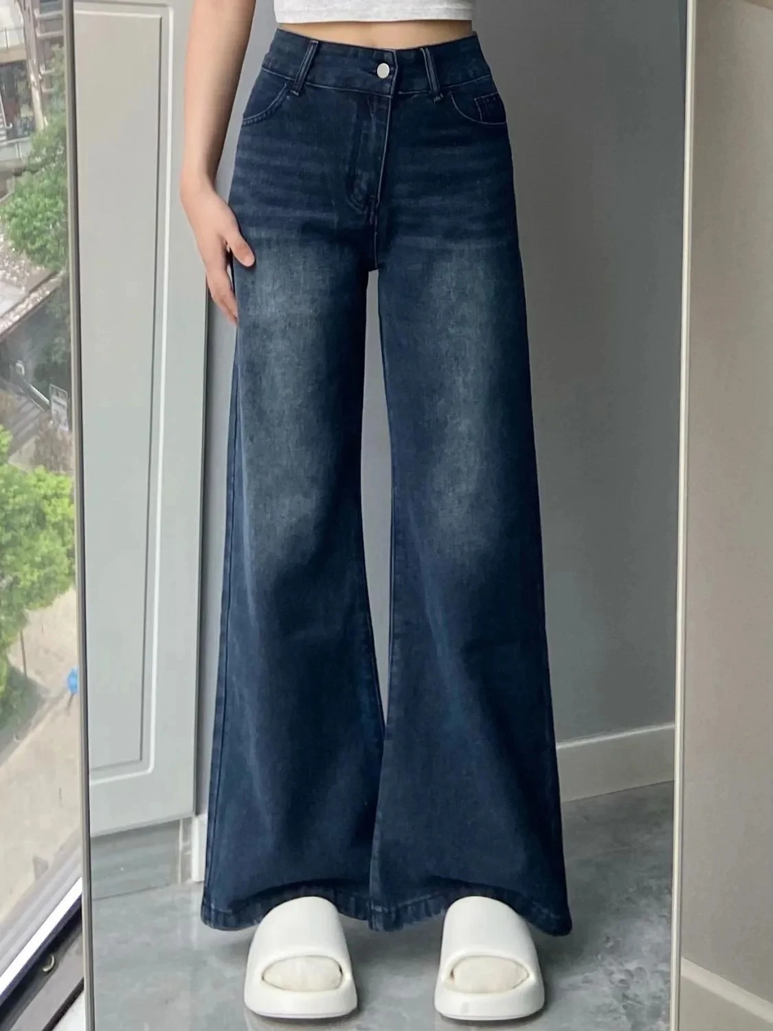 

High Waist Flare Jeans Casual Trousers Women Autumn Winter Wide Leg Pants New Slim Straight Jeans Women's pants Women's jeans