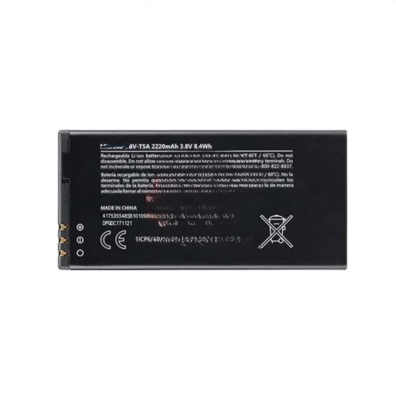 New BV-T5A Mobile Phone Battery 3.8V 2220mAh for Nokia Lumia 550 730 735 738 Superman RM1038 RM1040 BVT5A BV T5A Battery