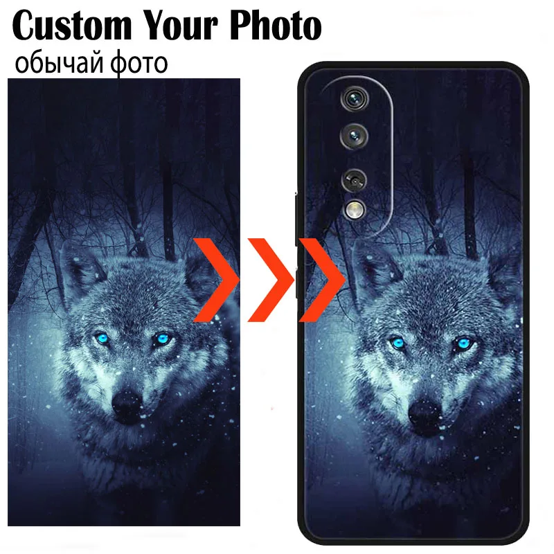 Customized DIY Photos Phone Cases For Honor 70 Pro Plus Silicone Cover For Honor 90 Lite 80 Pro X20 SE Case Image Logo Design