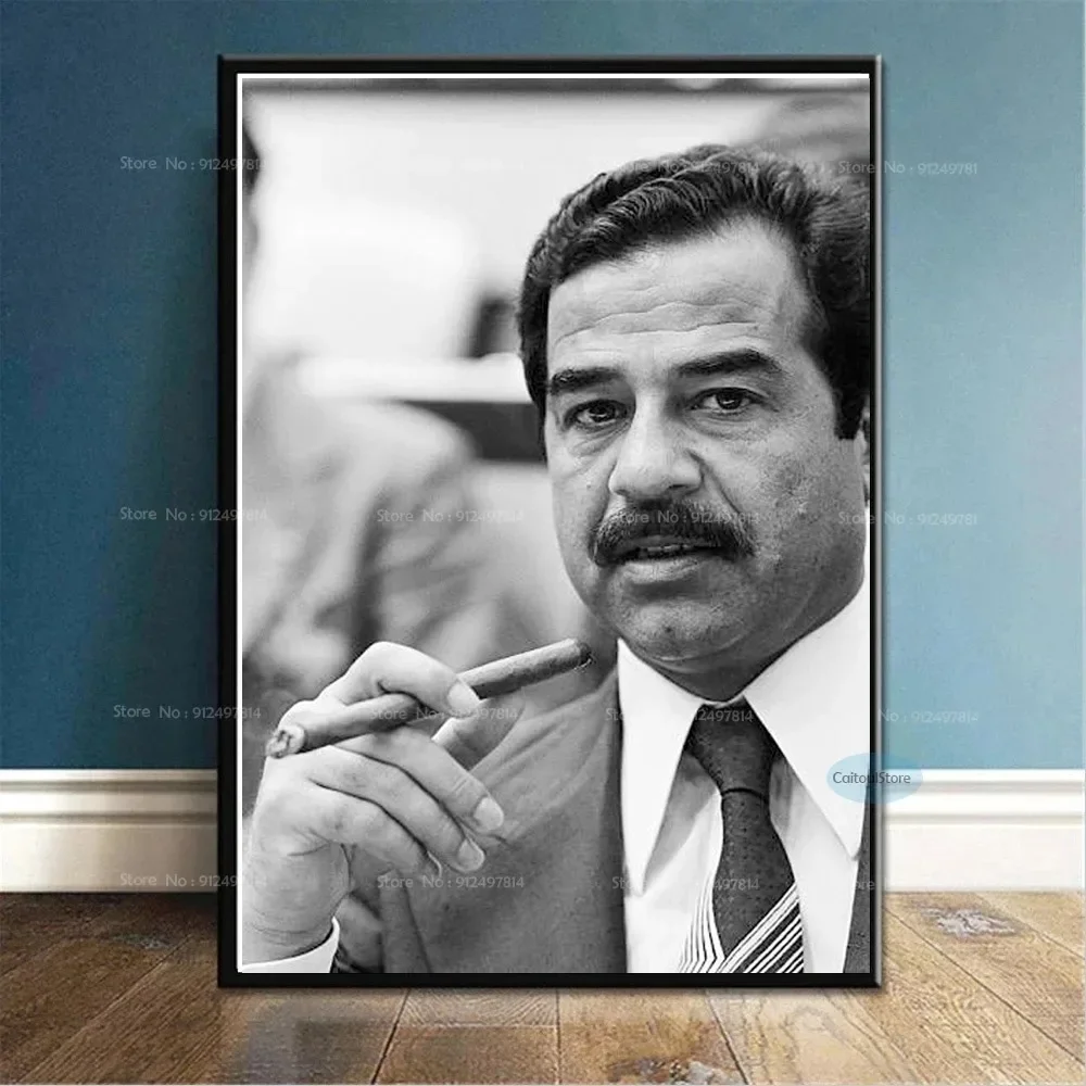القائد العظيم Saddam Hussein صورة الجدار ملصق يطبع غرفة نوم صورة الفن للمنزل غرفة المعيشة ديكور هدية قماش اللوحة #5