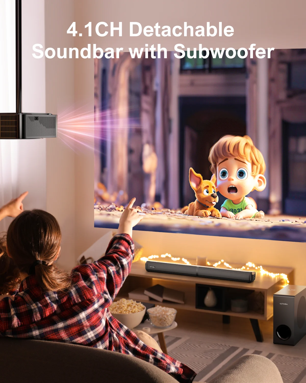 Imagem -02 - Ultimea-soundbar com Subwoofer Alto-falantes Bluetooth Destacáveis Smart Tvhome Theater em 200w 4.1 Canais 53