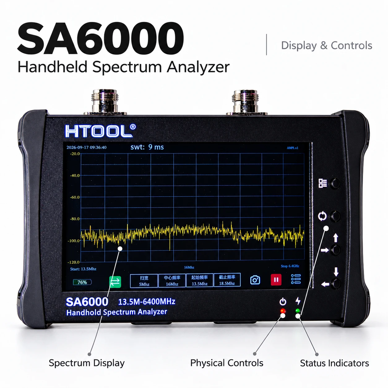 HTOOL SA6000 ポータブルスペクトラムアナライザー - Signal Generator Spectrum Analyzer のレビューと価格