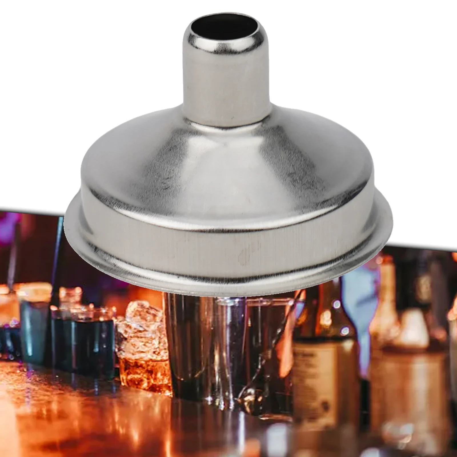 Stainless Steel Hip Flask Funnel Oil Bottles Hopper For Kitchen Pocket Whisky For Canning Kitchen Accessories