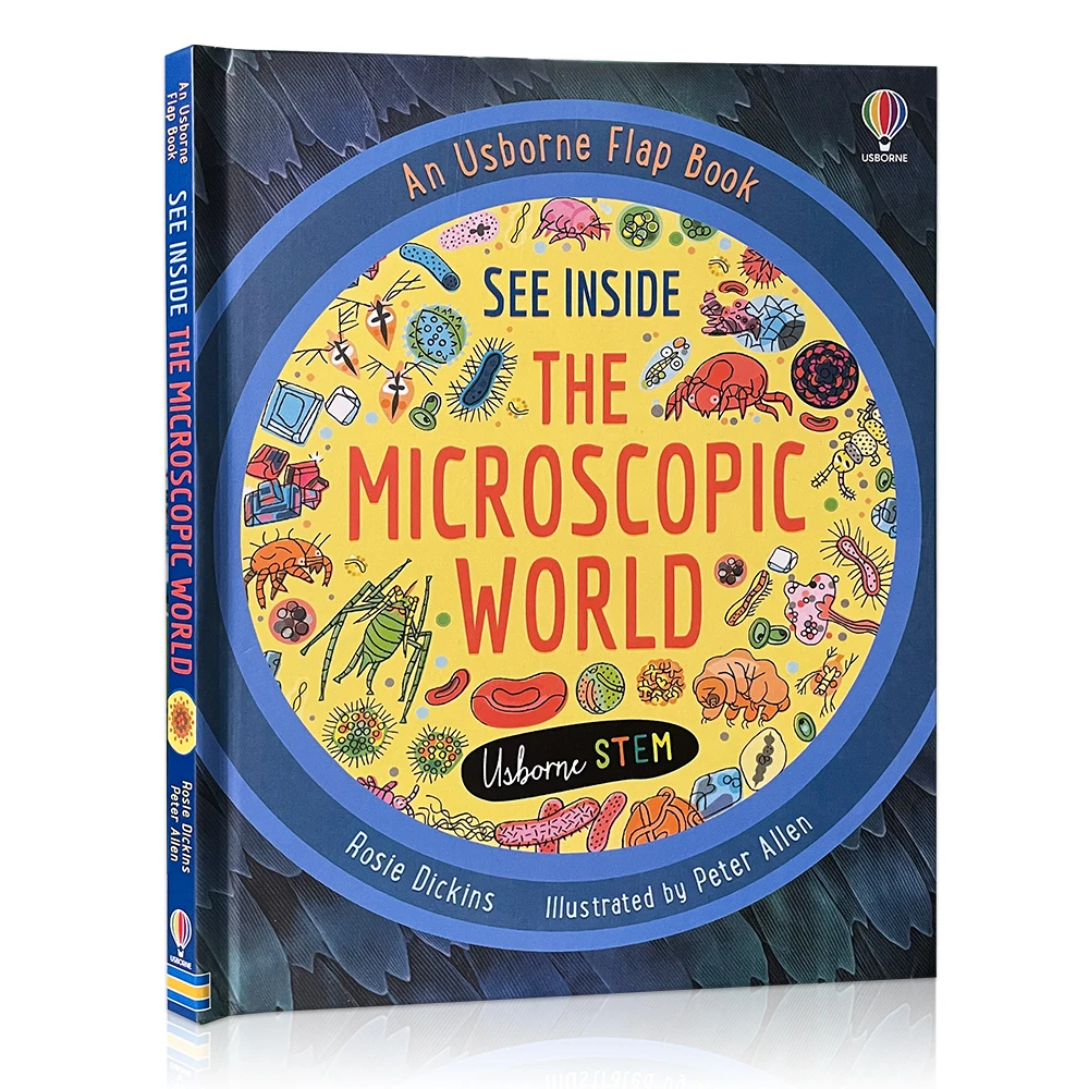 

The Microscopic World Usborne Book See Inside Popular Science English Flap Picture Cardboard Books Early Childhood Learning Toys