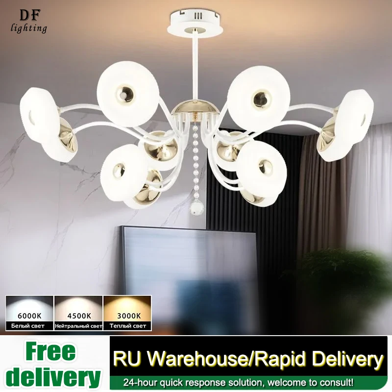 

Modern LED Living room chandelier Bedroom ceiling light Gold Chandeliers Restaurant Lamp kitchen lighting Indoor HomeDecor