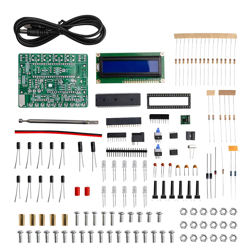 RDA5807 DIY Radio Electronic Kit Digital FM Radio Receiver 87-108MHZ Component Soldering Project Practice LED Flashing Light