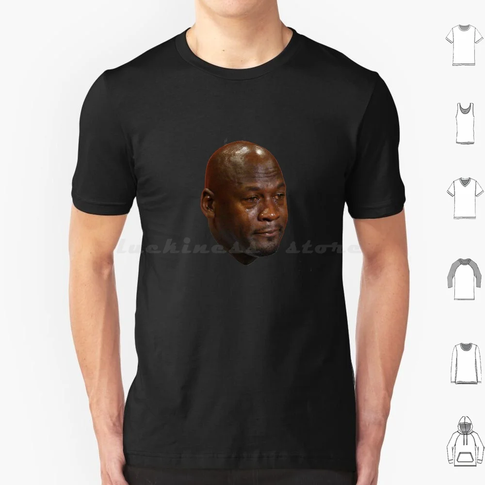 Crying Mj Meme Tears T Shirt Cotton Men Women DIY Print Mj Crying Cryingmj Tears Meme