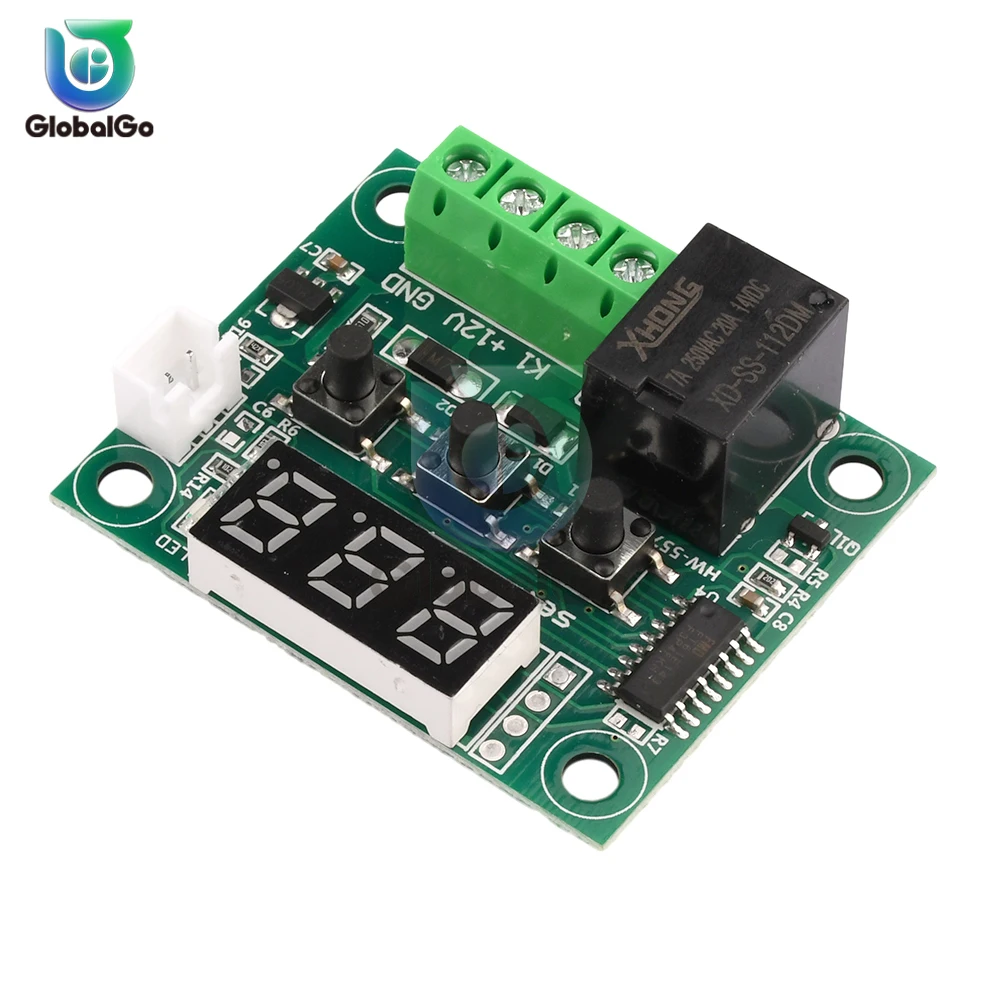 W1209 Digital LED DC 12V Heat Cool Temp Thermostat Temperature Control Switch Module On/Off Controller Board + NTC Sensor