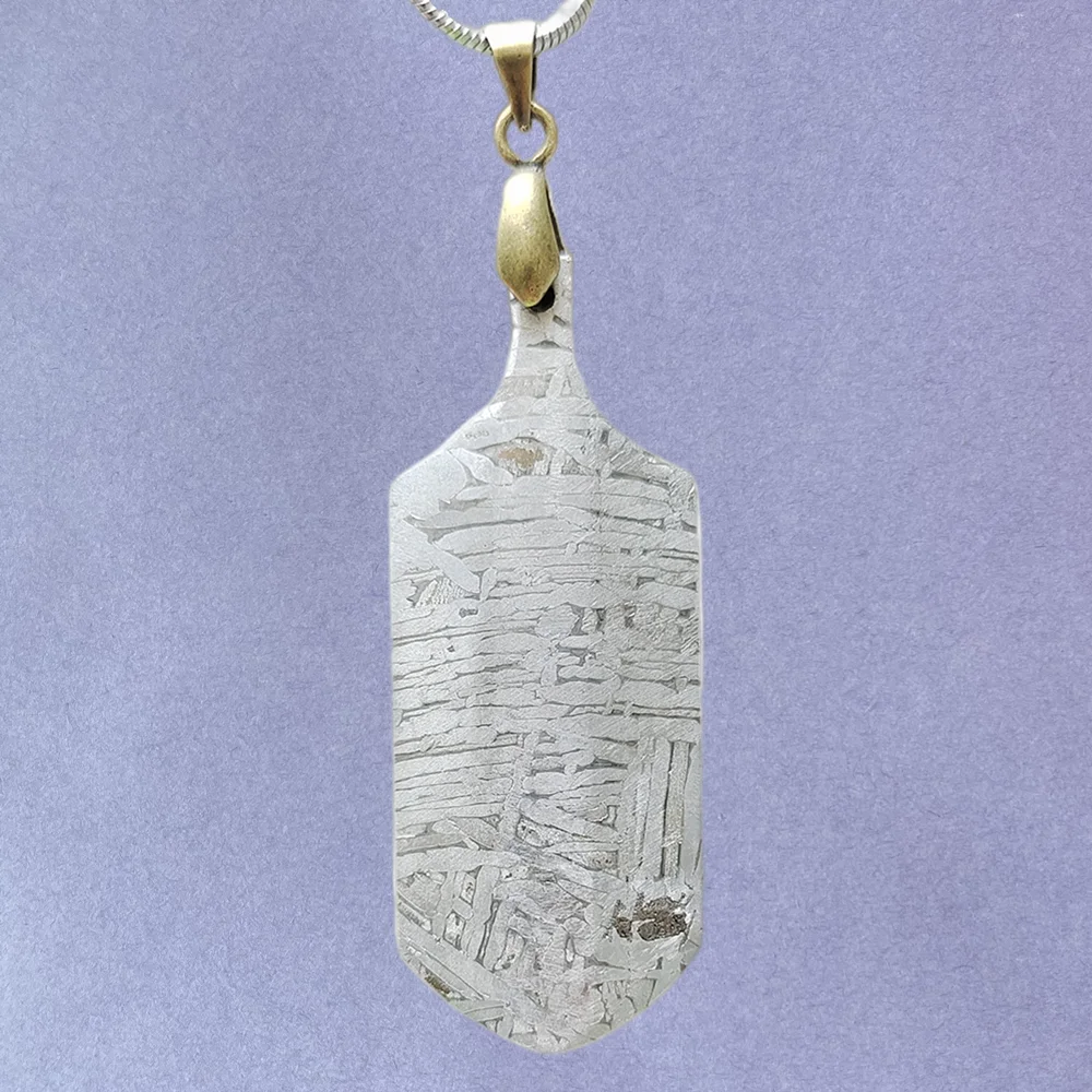 

Muonionalusta Iron Meteorite Necklace Meteorite Specimen Collection Natural Iron Meteorite Material Pendant