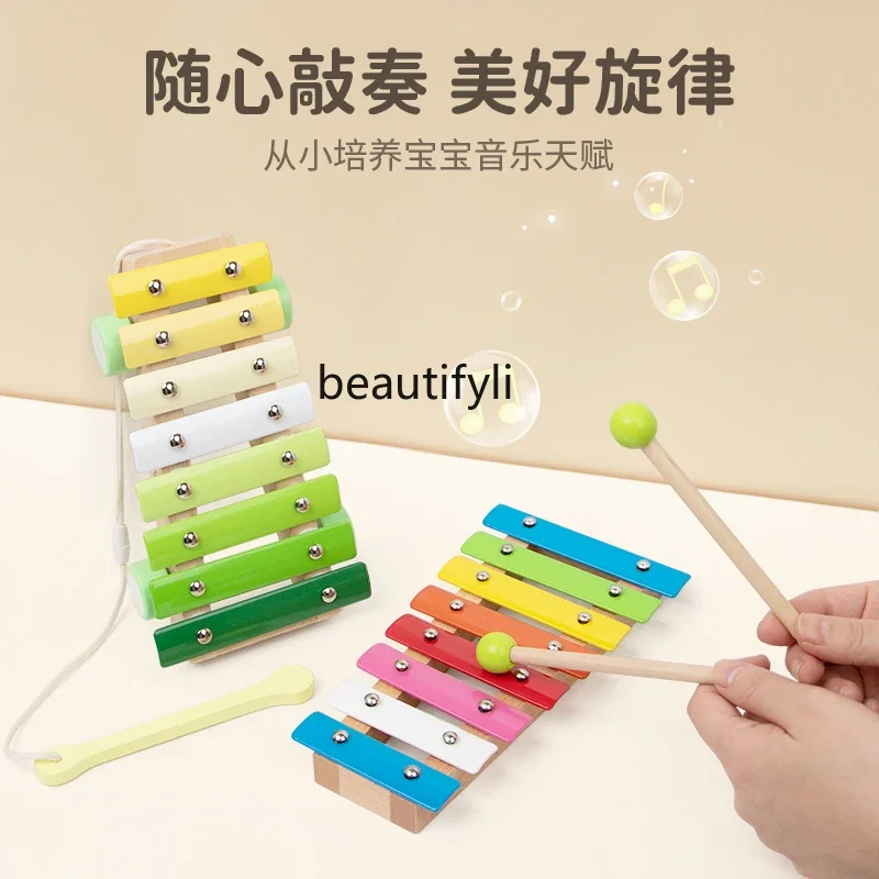 Children's early education puzzle small xylophone eight-tone hand percussion sound infant, baby, toy