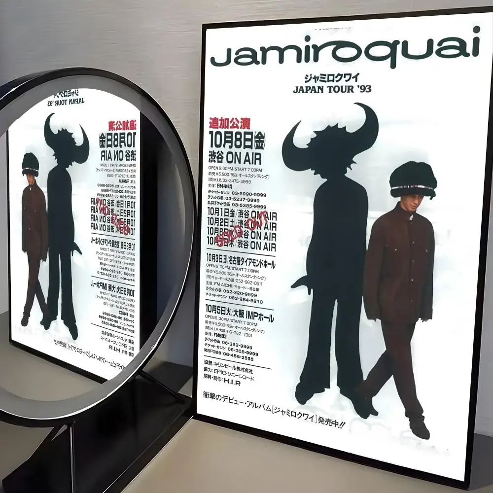 90s デッドストック jamiroquai 大判ポスター 97年製 Rock Band j-Jamiroquai Poster Premium Waterproof Aesthetic Wall
