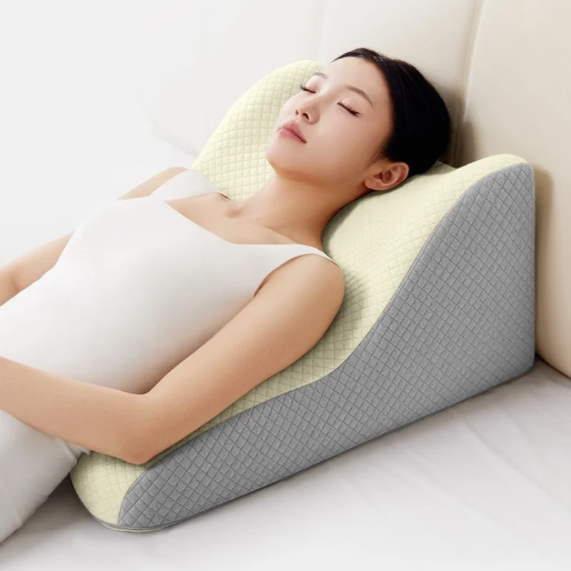 Memory Foam Lumbar Cushion Ergonomic Back Support Pillow With Breathable Cover For Home Office Chair Car Seat Bed Backrest