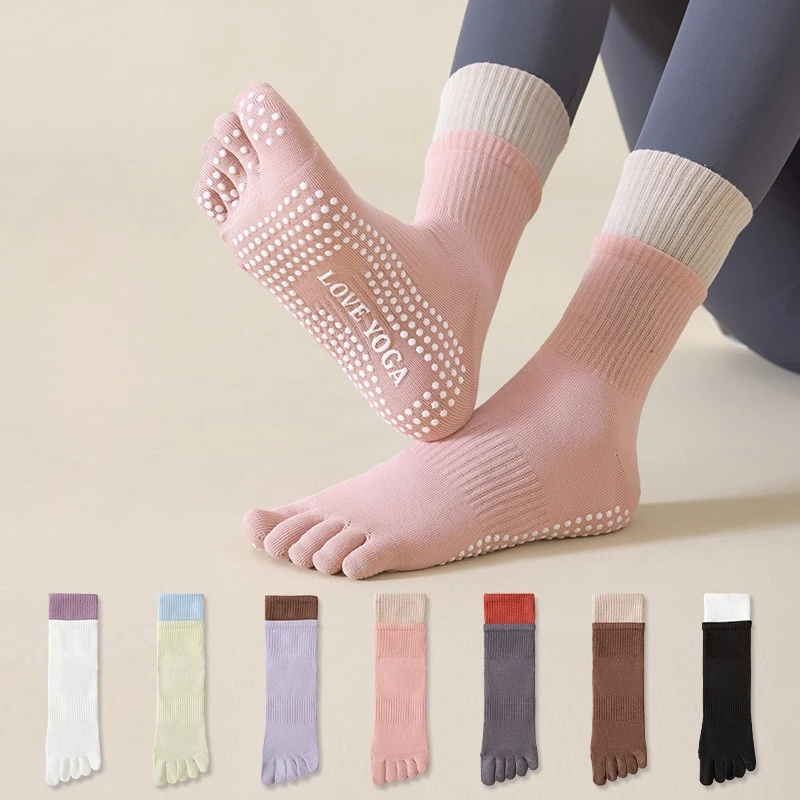 

1 Pairs Women Toe Socks Five Finger Socks High Quality Cotton Autumn Spring Middle Tube Sports Socks with Separate Fingers