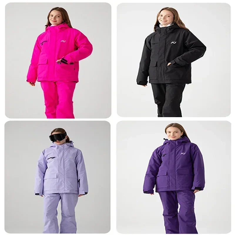 Set da sci 2025 Nuovi uomini Tute da donna Abbigliamento da snowboard Antivento Sport Giacca da neve Pantalone invernale Impermeabile Tute da sci all'aperto