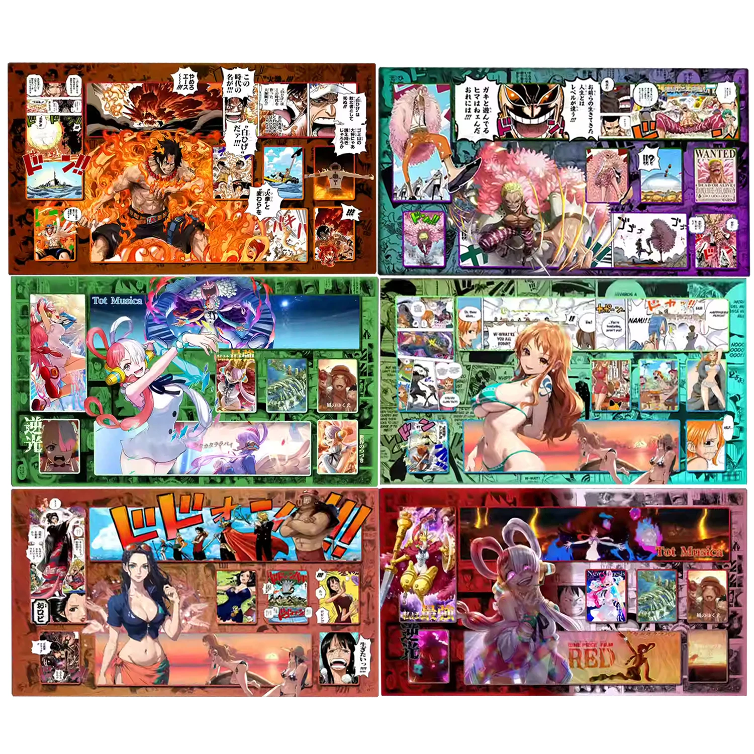 600X350Mm Diy One Piece Zoro Reiju Opcg Card Game Table Mat Comics Opcg Kaidou Luffy Board Game Card Battle Mat Anime Card Gift