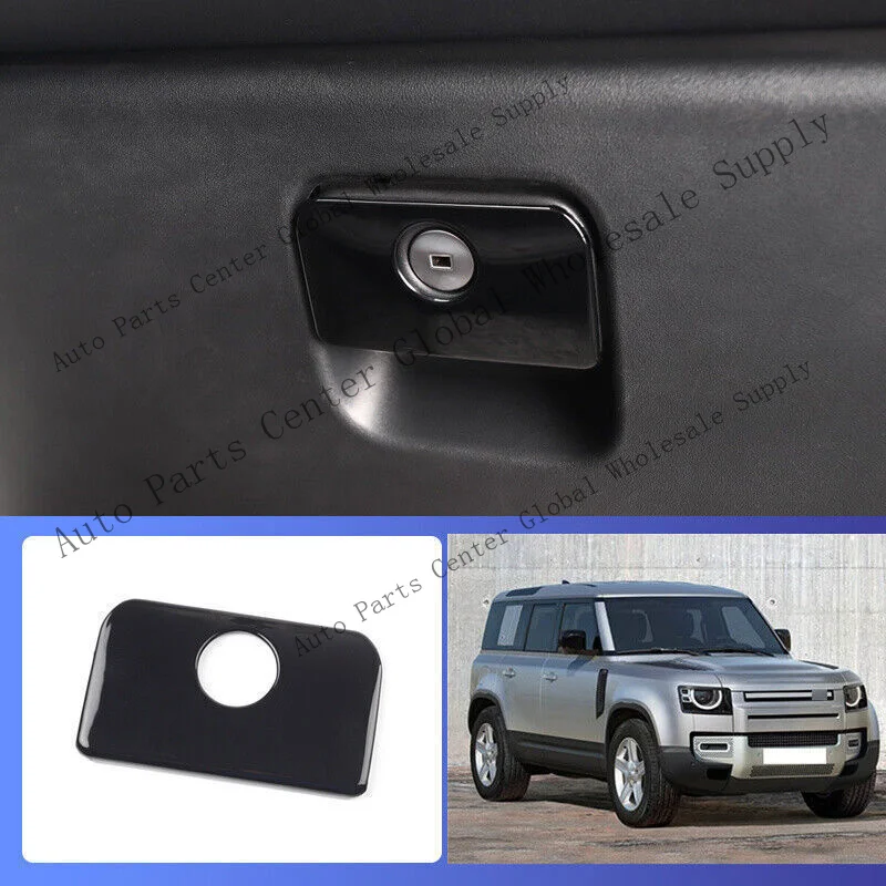 L+ Co-Pilot Storage Box Handle Cover Glossy Black For Land Rover Defender 2020-2023