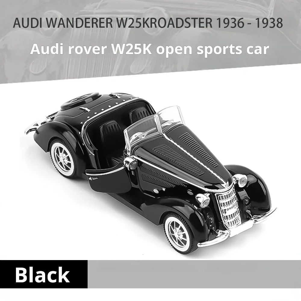 1:32 Model pojazdu Super Classic Pull Back Toy Car Kolekcja edukacyjna Otwieranie drzwi Model samochodu Prezent Prezent Samochód dla Audi