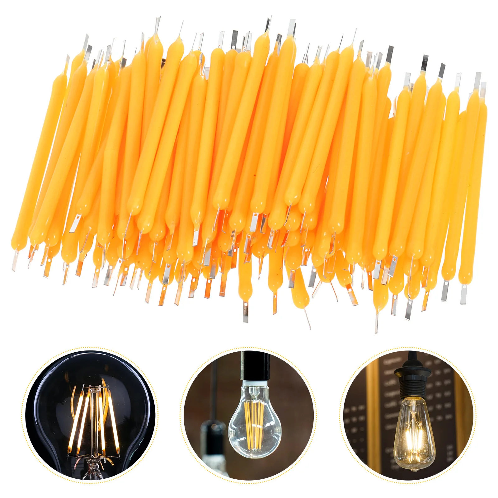 

100pcs Parts 38Mm Hard Light Filament For Bulb Lamp Warm Lighting Indoor Photography Film Use Led Light Accessories Retro