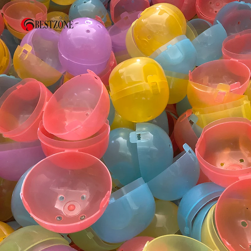 50Pcs Hinged Ball  Plastic Surprise Balls Toy Capsules Eggshell Kids Reward For Toy Vending Machine 4.5*4.5cm 1.77-inch