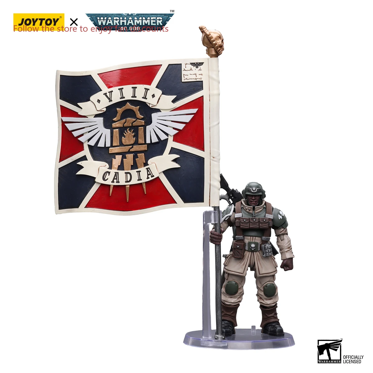 Joytoy Warhammer 40K 1/18 Astra militarum cadian โมเดลทหารอะนิเมะของเล่นชุดของขวัญ