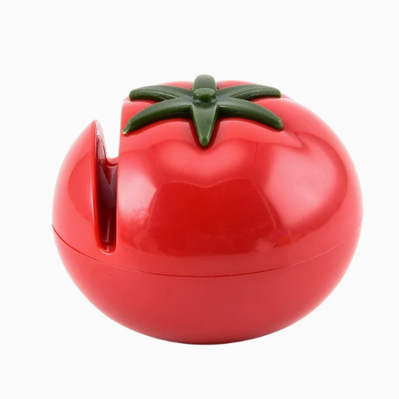 1pc Cartoon Tomato Shape Mini Knife Sharpener Portable Knife Sharpener Grindstone Scissors Kitchen Gadgets Kitchen Tools - view 6