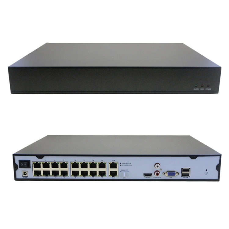 2021 Hot Sale POE 4K NVR 16Ch H.265 P2P Remote View Network Video Recorder Fast Delivery In Stock
