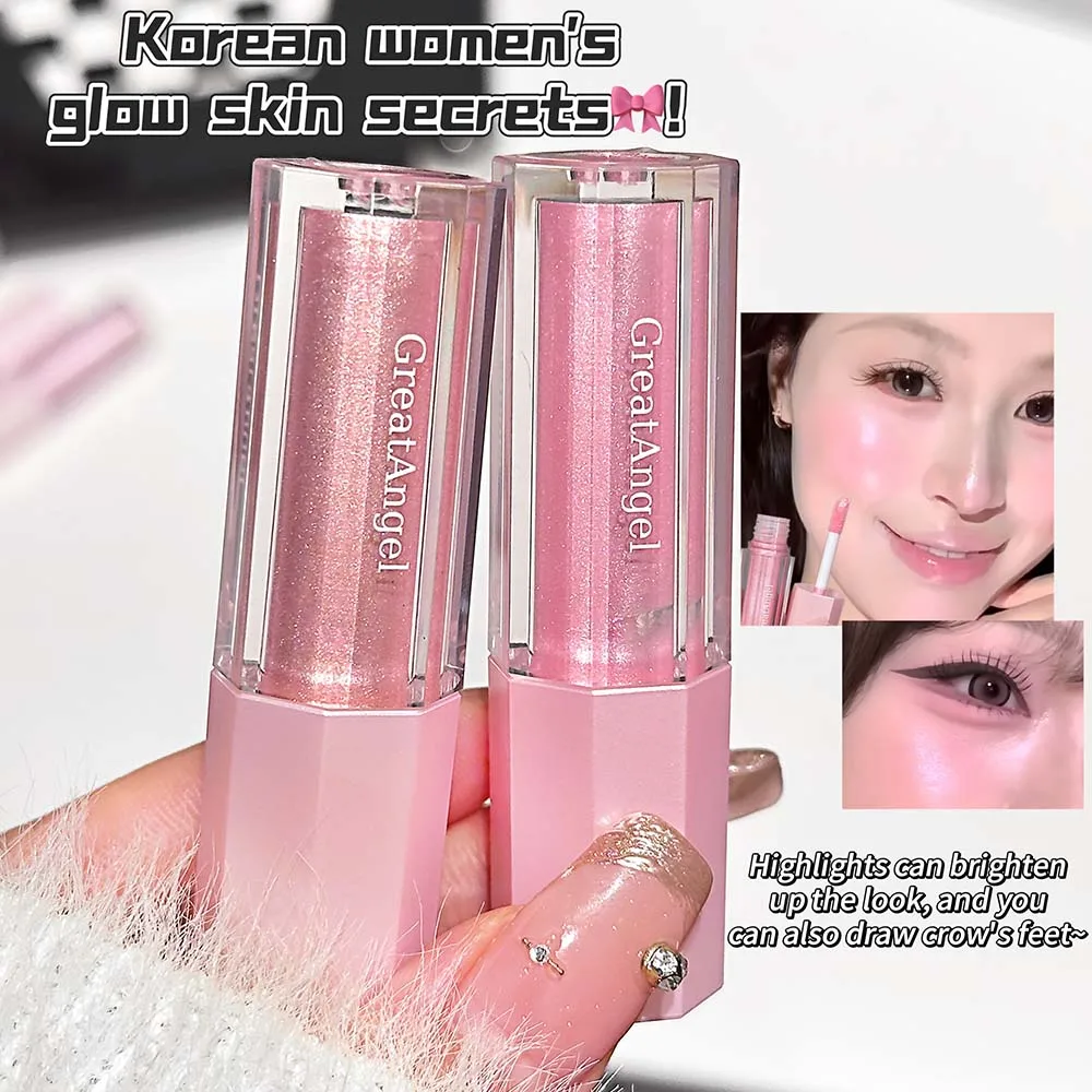 GreatAngel Liquid Highlighter Shimmer Glow Face Illuminator Dewy Radiant Cheek Nose Eye Makeup Long Lasting Highlight Gloss