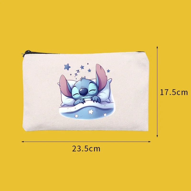 Disney Lilo & Stitch Makeup Bag Women Causal Cosmetic Organizer Makeup Pouch Storage Bag Female Perfume Purse Organizer 2024