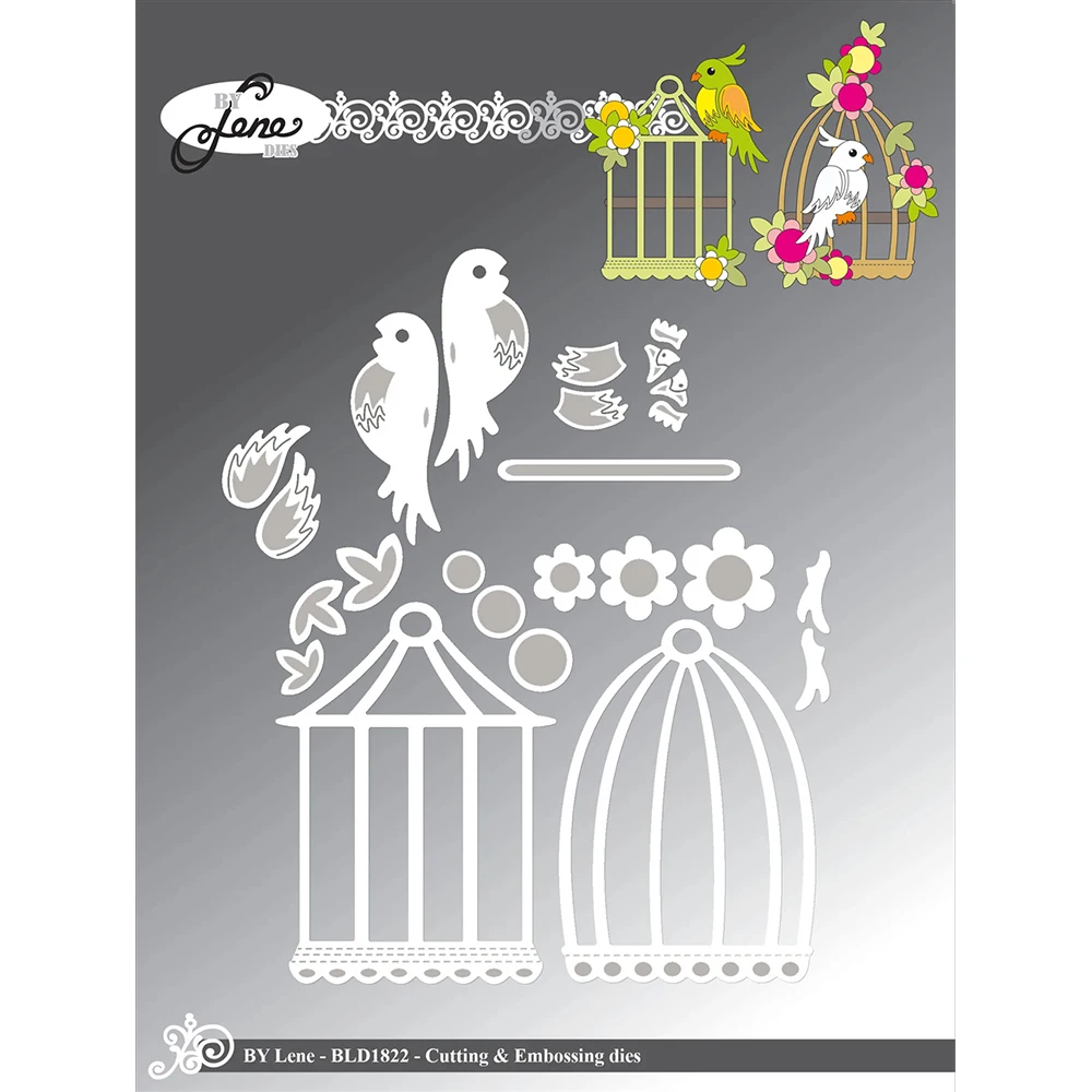

2026 New BY Lene Birdhouse Cutting Embossing Dies Danske Tekster Troll House Dies Dresses Birdhouse Die DIY Scrapbook Card Diary