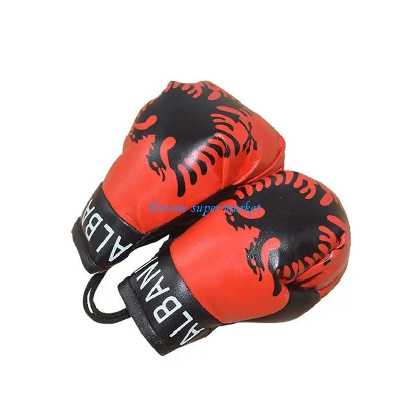 090B 10cm Newborn Photography Props Mini Simulation Boxing Glove Boxing Flag Gloves for Baby Photo Posing Decorated