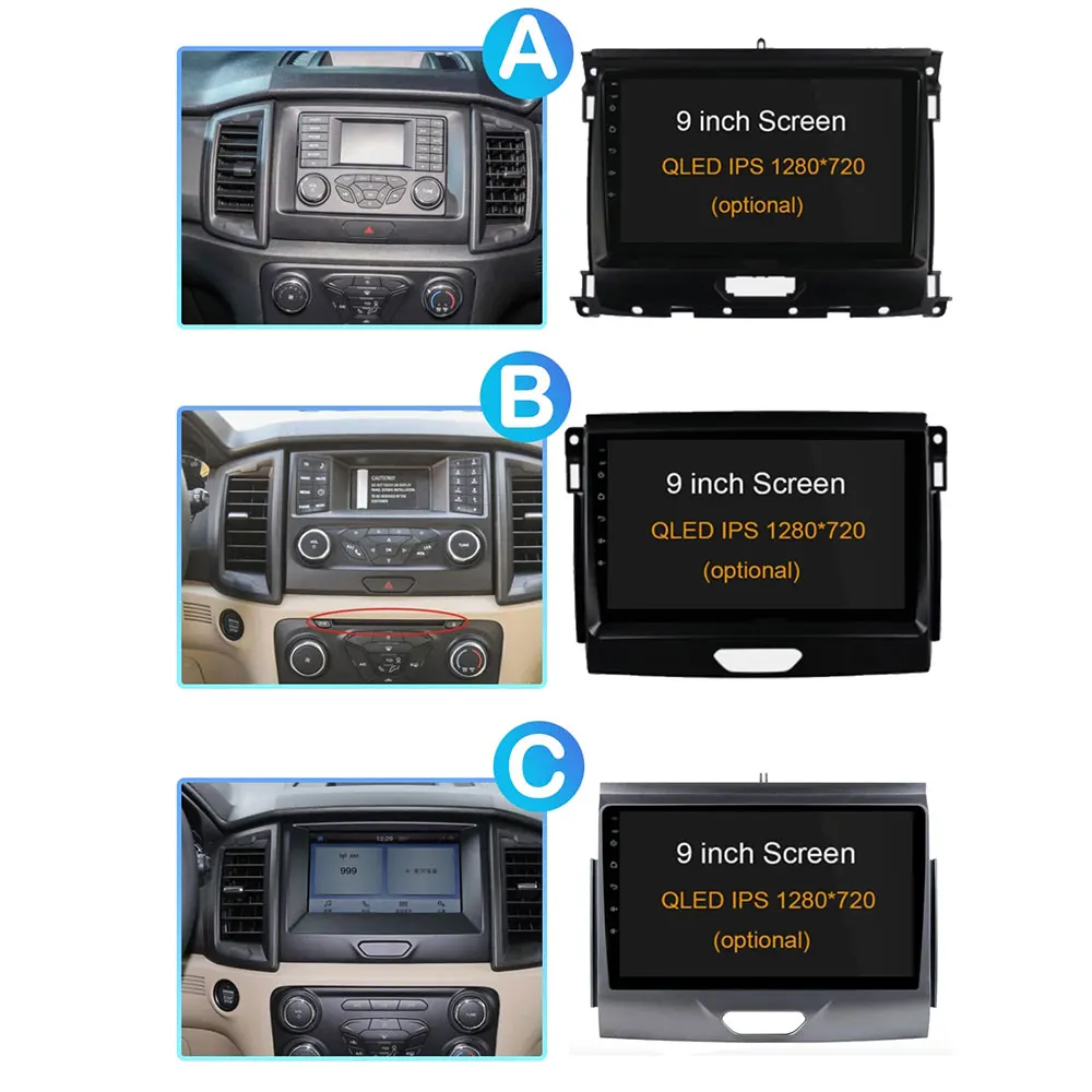 Android Auto Auto Radio Stereo Für Ford Ranger 2015 2016 2017 2018 2019 2020 GPS Navigation Multimedia Drahtlose Carplay radio