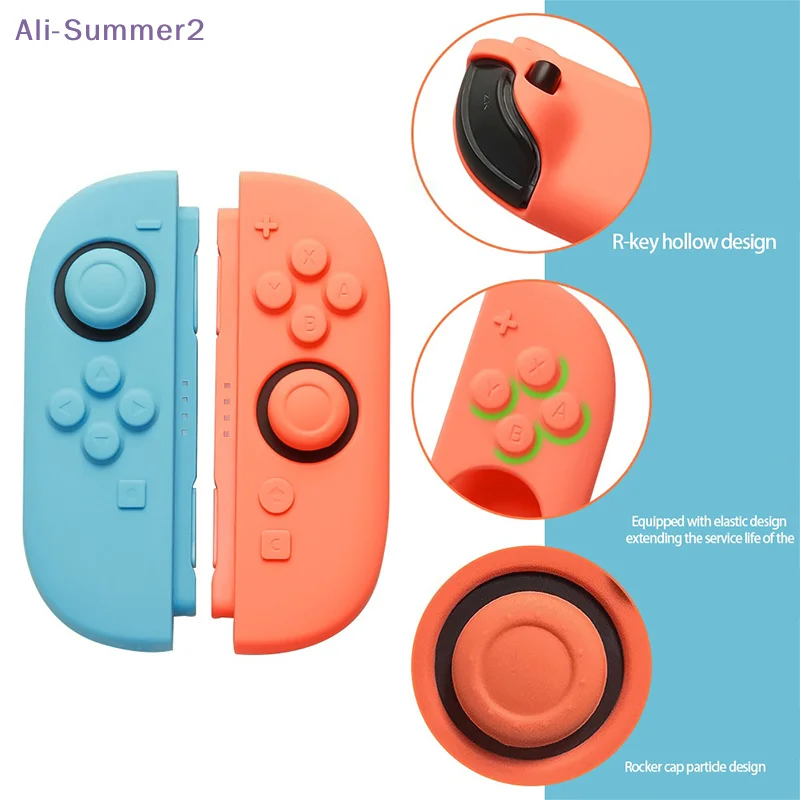 {Summer2} Weiche Silikon-Schutzhülle für Switch 2 Kratz- und Stoßschutz für Joypad 2 Perfekte Passform Mehrfarbig 2026 Neu