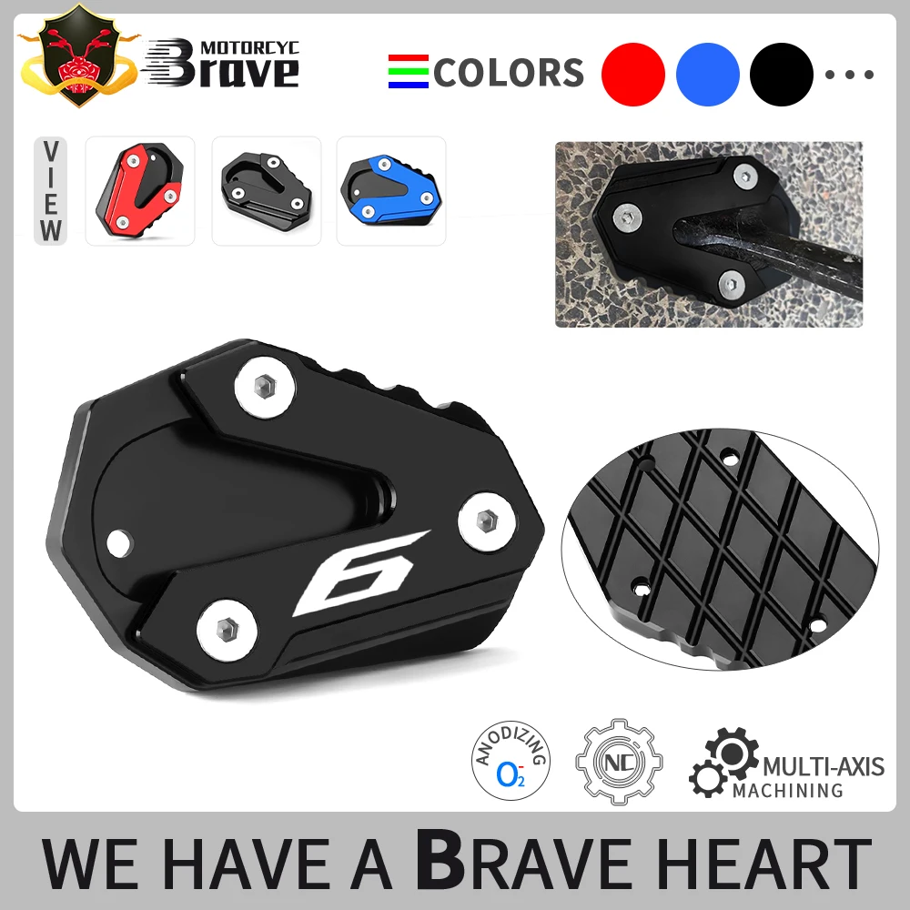 

For YZF-R6 YZFR6 YZF R6 2012-2021 2022 2023 2024 Motorcycle Foot Kickstand Side Stand Extension Enlarge Stand Plate Pad