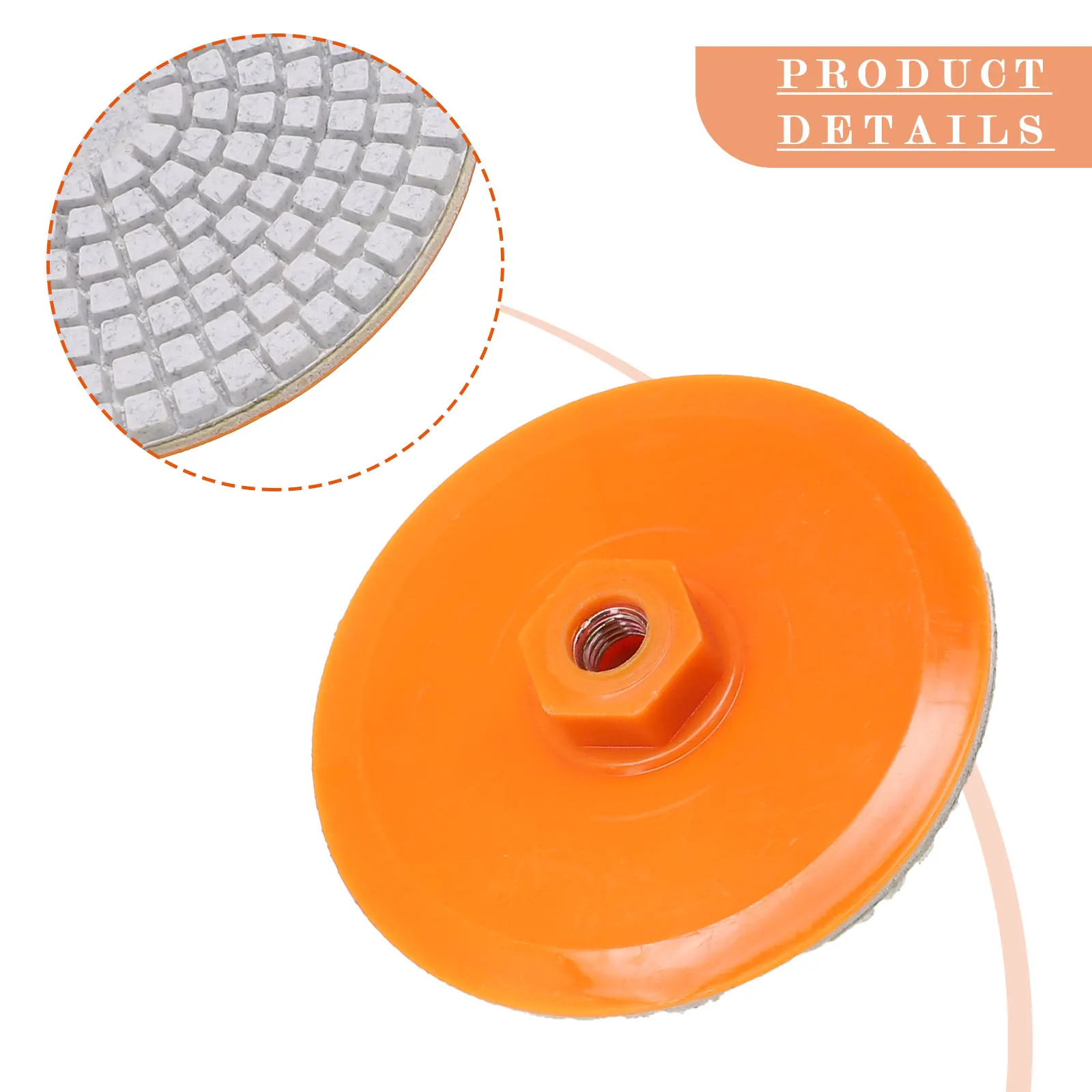 Marble Wet Dry Polishing Pad Good Flexibility Orange Safe Product Name Concrete Quantity Countertops Residential