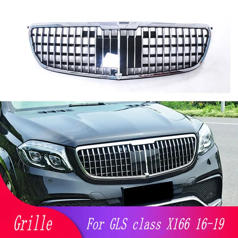 

High quality car front bumper grille for Mercedes-Benz GLS-Class X166 2016 2017 2018 2019 modified premium luxury grille