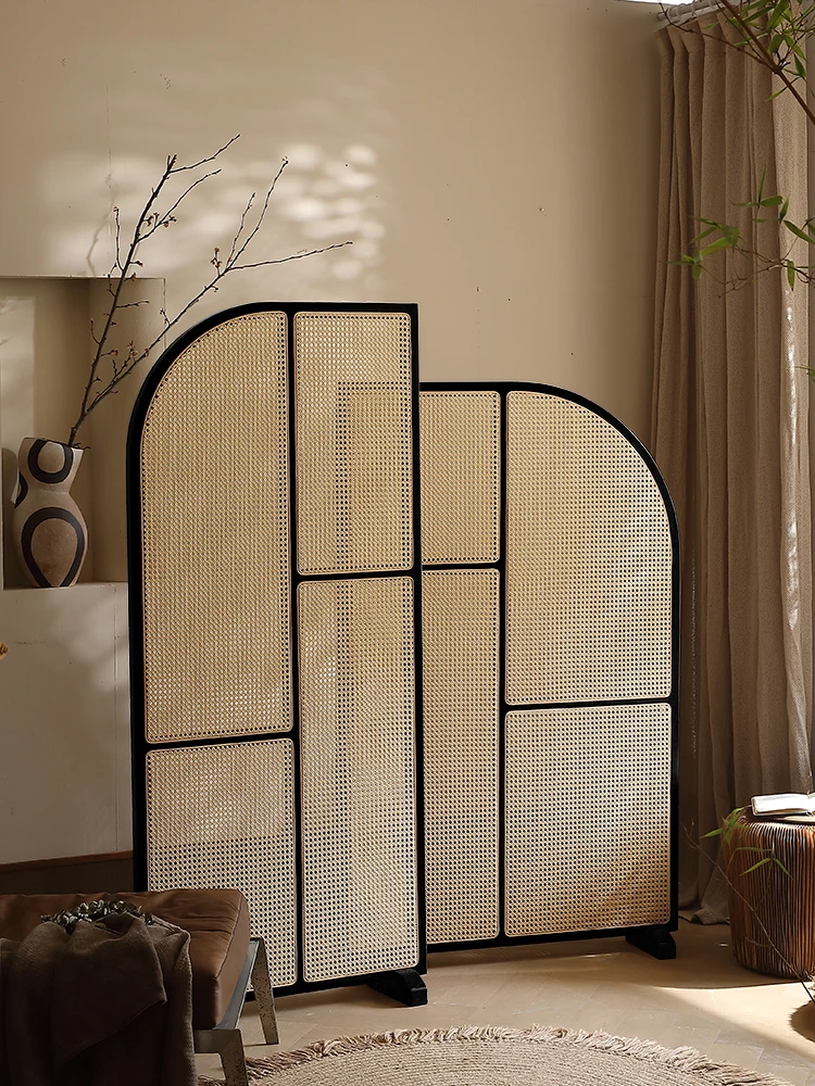 

Medieval New Zen Low Seat Screen Combination Household Small Unit Partition Block Mobile Front Door Entry Entrance
