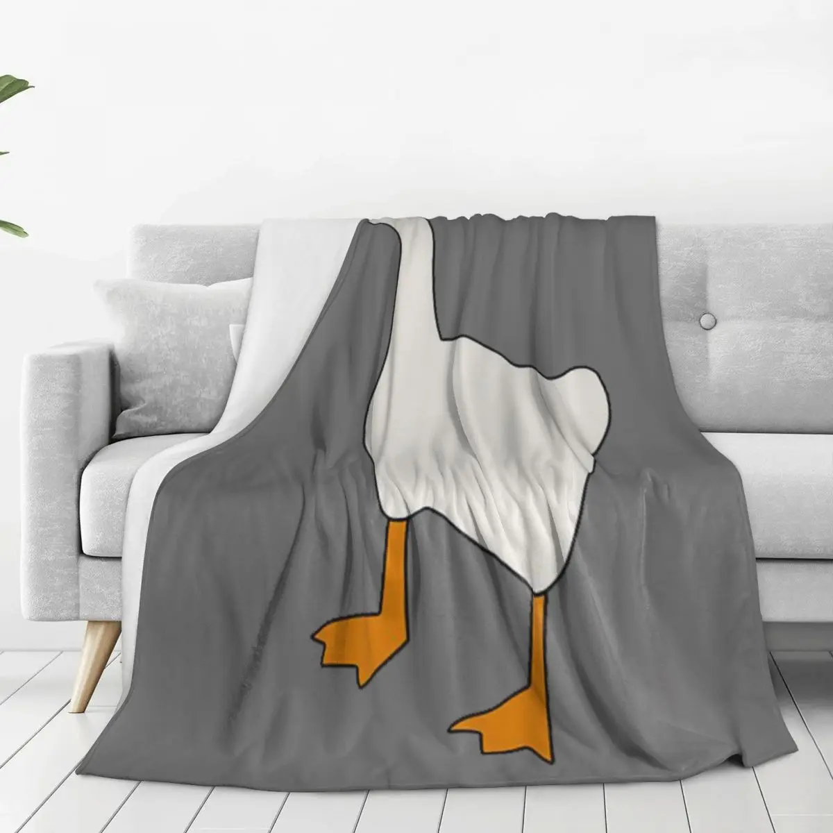 Untitled Goose Game Blankets Flannel Warm Sofa Throw Blankets For Couch Bedding Outdoor Throws Bedspread Quilt