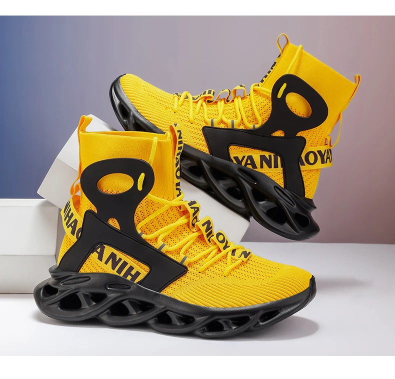Herren-Freizeitschuhe, modische Laufschuhe, rutschfeste Offroad-Schuhe, Rennschuhe, atmungsaktive, dämpfende Sneakers, Mesh-Trainer für Paare – Detail 24