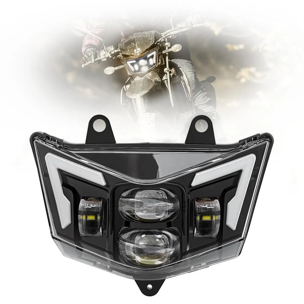 

Offroad Motorcycle LED Headlight For Kawasaki Front Hi/Lo Beam Lighting Accessories