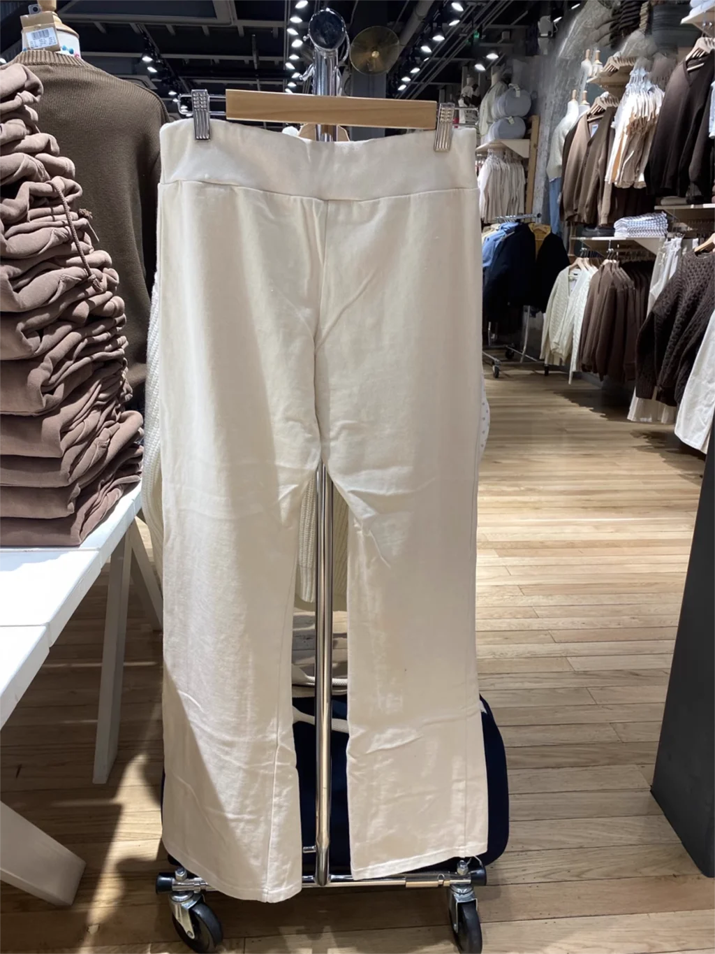 Drawstring Raw Hem White Straight Long Pants 2023 Sweet Cute High Waist Raw Hem Trousers Summer Casual Sport Sweatpant Chic