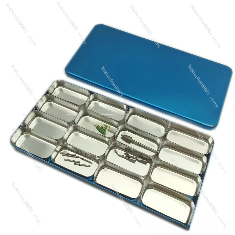 Dental Grinding Head Box Scaler Cutter Head Storage Box Burbox Root Canal File Storage Box 16 Grid