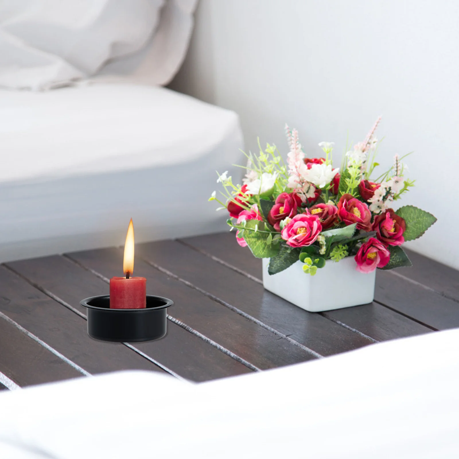 

5Pcs Classic Black Iron Holders Versatile Pillar Stands Vintage Home Decor Christmas Thanksgiving