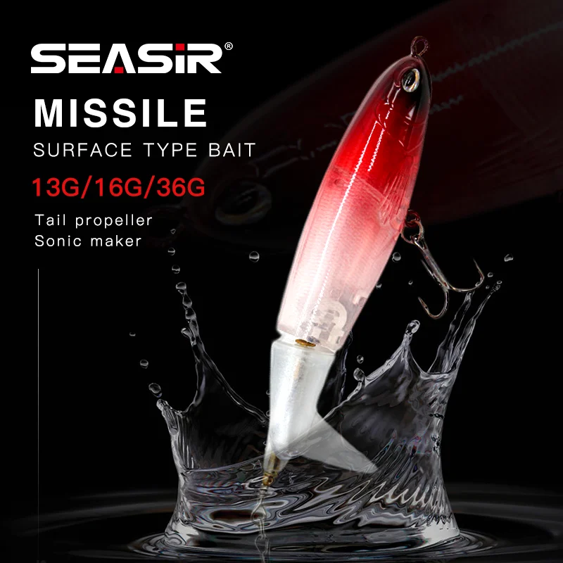 

SeaSir Fishing Lure Propeller Water Surface Tractor MISSILE Far Casting Pencil Plastic Floating Simulation Fishing Bait