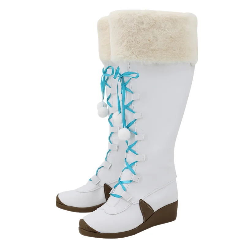 Game Final Fantasy XIV Rielle Cosplay Boots High Heel PU Shoes Halloween Cosplay Prop Custom Made