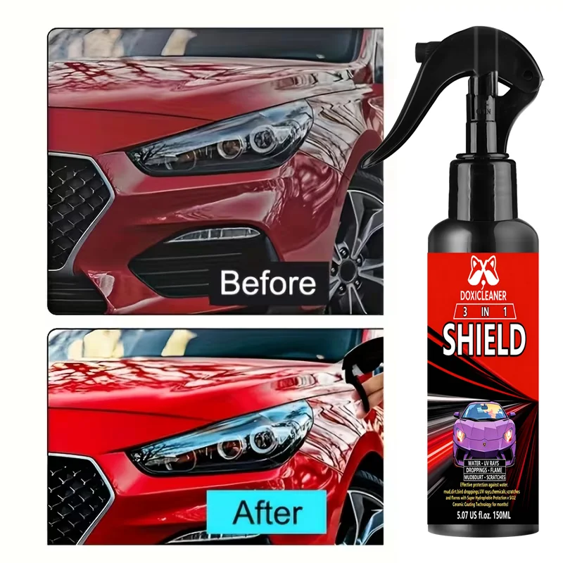 3-in-1 Nano Coating Spray for Cars - High-quality scratch-resistant formula, high-gloss effect, suitable for all car paint types