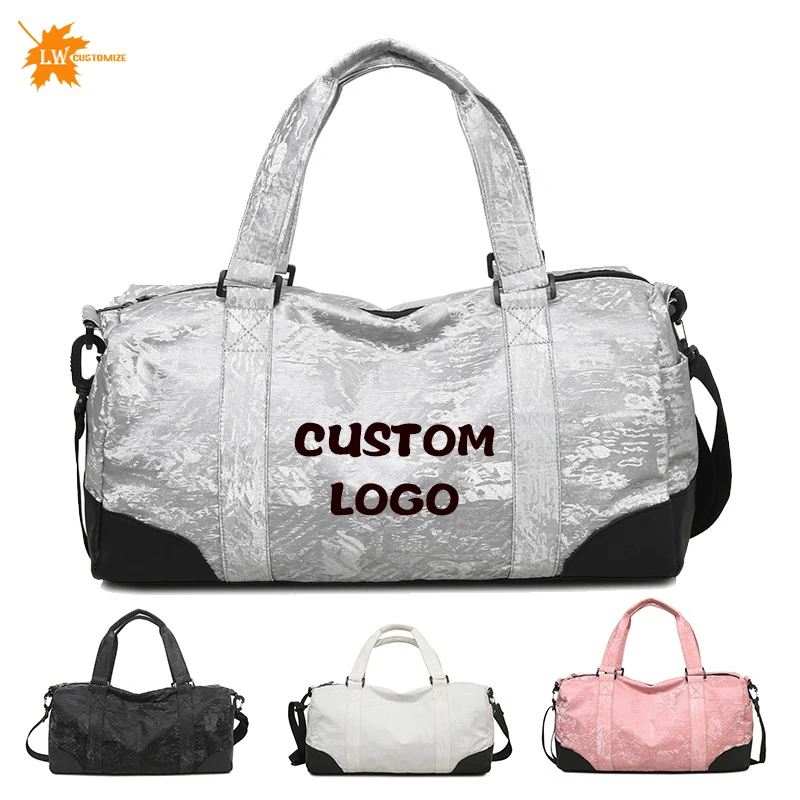 Customized Travel Bag With Printed logo Dry Wet Separation Sports Bag Logo Yoga Dance Bag Printing Photos Fitness Bag Name